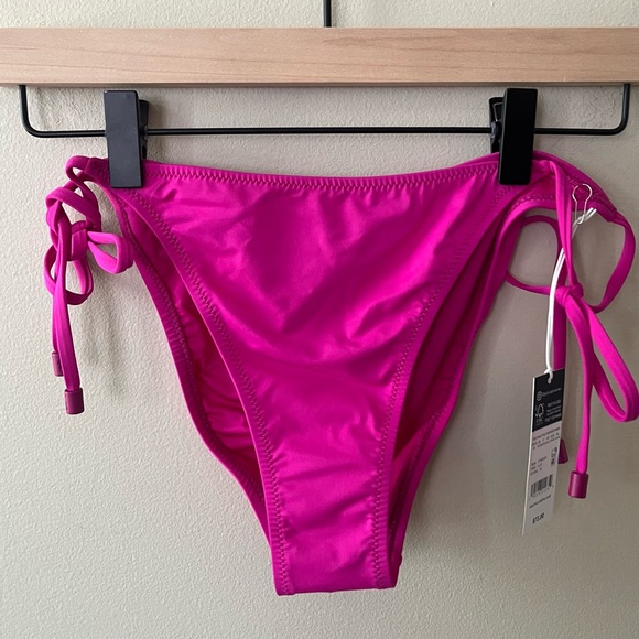 NWT Polo Ralph Lauren String Bikini Bottoms Women's Size Medium Pink $75 - Picture 1 of 5